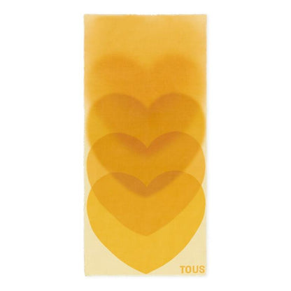 Fular Tous 200X90 Blurry Heart Mostaza