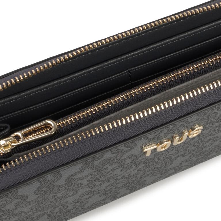Cartera Tous Billetera gris oscuro Kaos Mini Lines