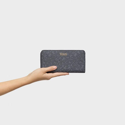 Cartera Tous Billetera gris oscuro Kaos Mini Lines