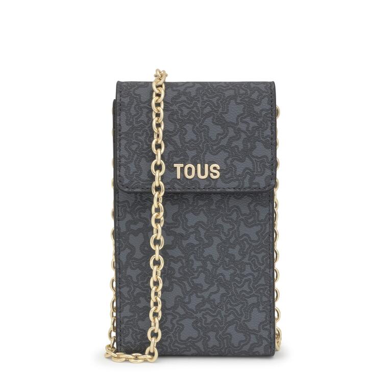 Bolso Tous funda de móvil colgante gris oscuro Kaos Lines