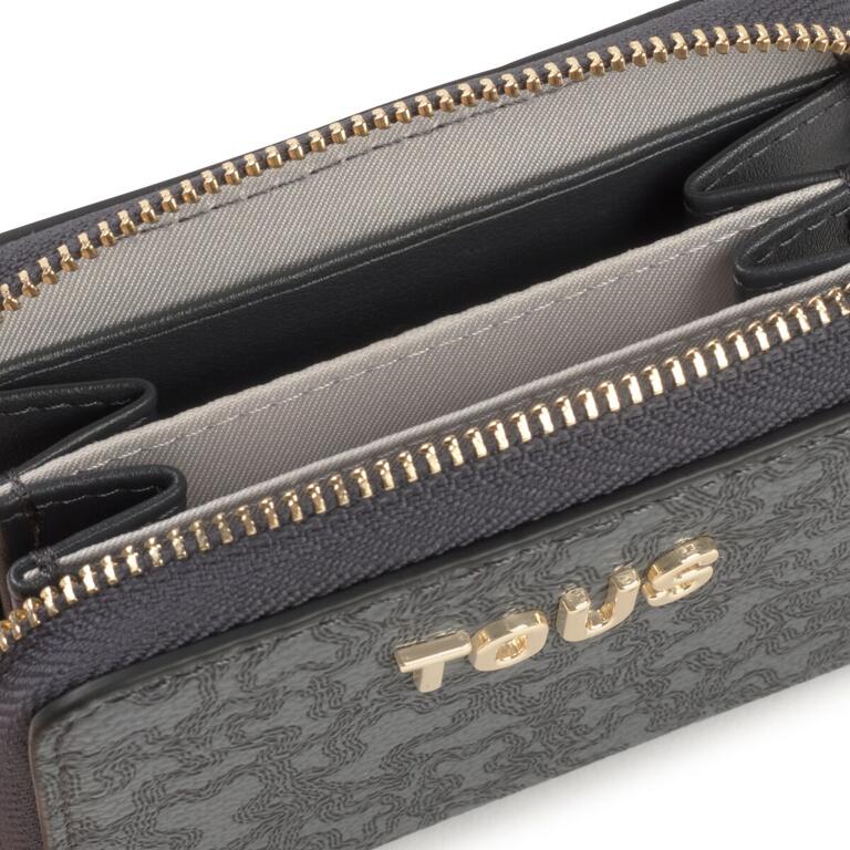 Cartera Tous monedero M Kaos Mini lines gris oscuro