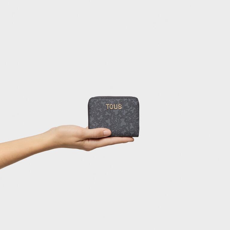 Cartera Tous monedero M Kaos Mini lines gris oscuro
