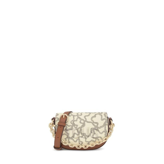 Bolso Tous mini bandolera media luna Kaos Icon beige