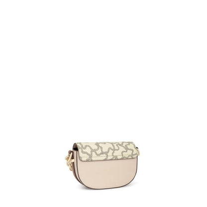 Bolso Tous mini bandolera media luna Kaos Icon beige