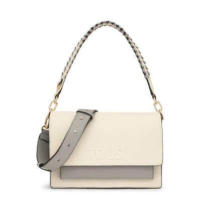 Bolso Tous Bandolera M Audree Saffiano beige-gris