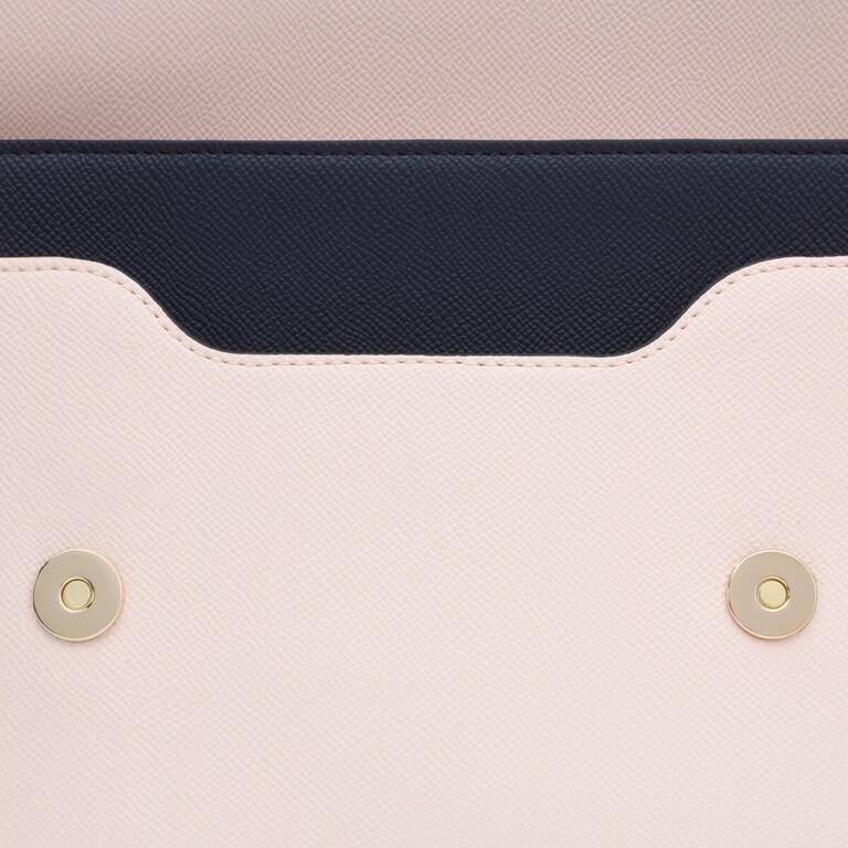 Bolso Tous Bandolera M Audree Saffiano azul marino-rosa claro