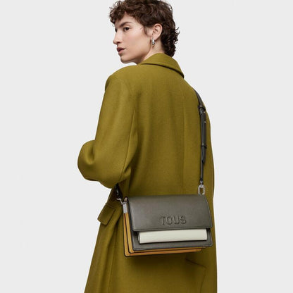 Bolso Tous Bandolera M Audree Saffiano verde-caqui