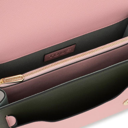Bolso Tous Bandolera M Audree Saffiano rosa-gris