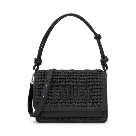 Bolso Tous bandolera M Audree rafia negro