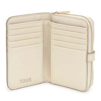 Cartera Tous Billetera M Buckles Silhouette Beige