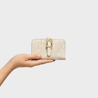 Cartera Tous Billetera M Buckles Silhouette Beige