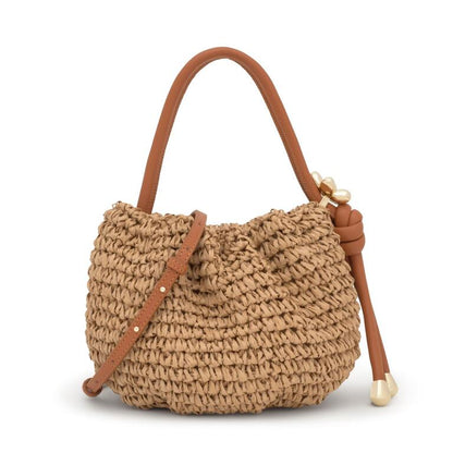 Bolso Tous Bombonera Daisy Rafia marrón
