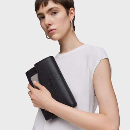 Bolso Tous clutch audree Saffiano negro