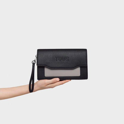Bolso Tous clutch audree Saffiano negro