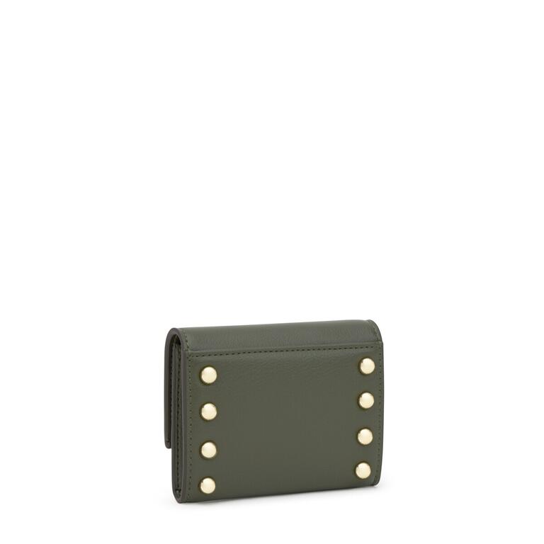 Cartera Tous Billetera Jewelry studs S Caqui