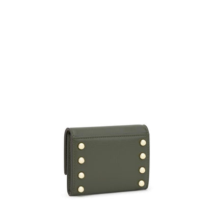 Cartera Tous Billetera Jewelry studs S Caqui
