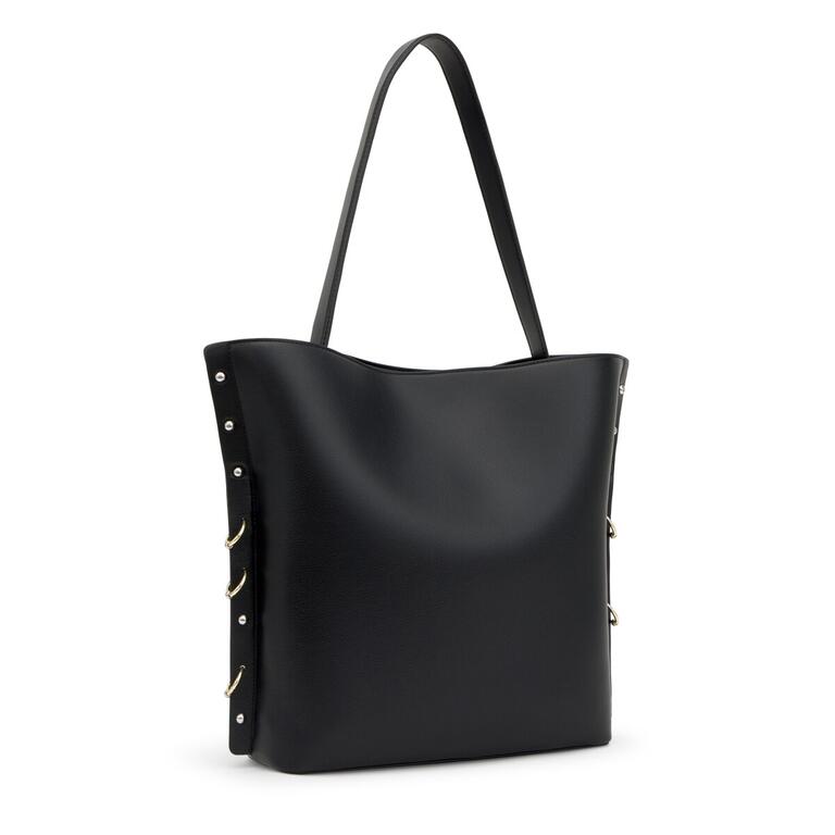 Bolso Tote Tous jewelry studs negro