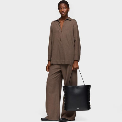 Bolso Tote Tous jewelry studs negro