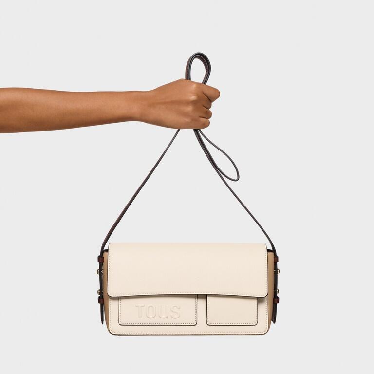 Bolso Tous Bandolera Back to basics M Beige marrón
