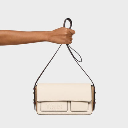 Bolso Tous Bandolera Back to basics M Beige marrón