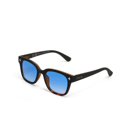 Gafas De Sol Okkia Giovanni black havana - Blue lens