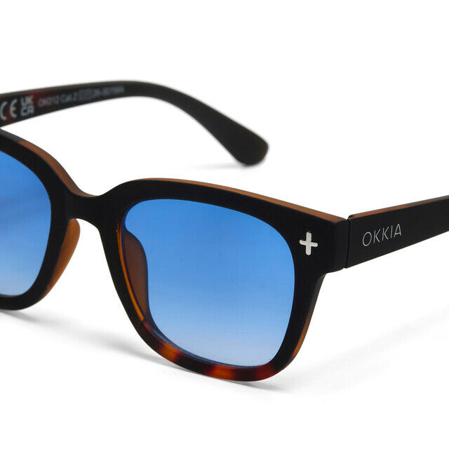 Gafas De Sol Okkia Giovanni black havana - Blue lens