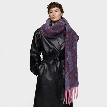 Bufanda Grande Tous gris oscuro y burdeos Bear Waves