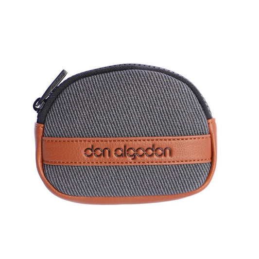 Cartera Don Algodón monedero Biella gris y marrón