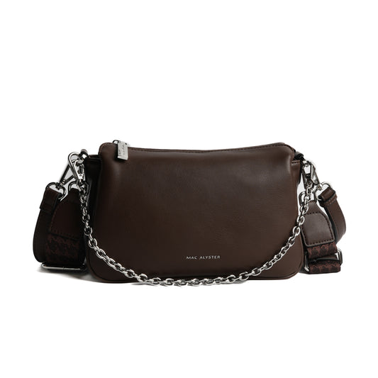 Bolso Mac Alyster Bandolera Ligne Milan Chocolate