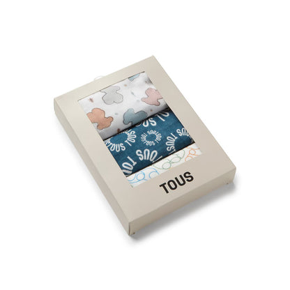 Set 3 Mini Muselina Tous Baby Mmuse Azul