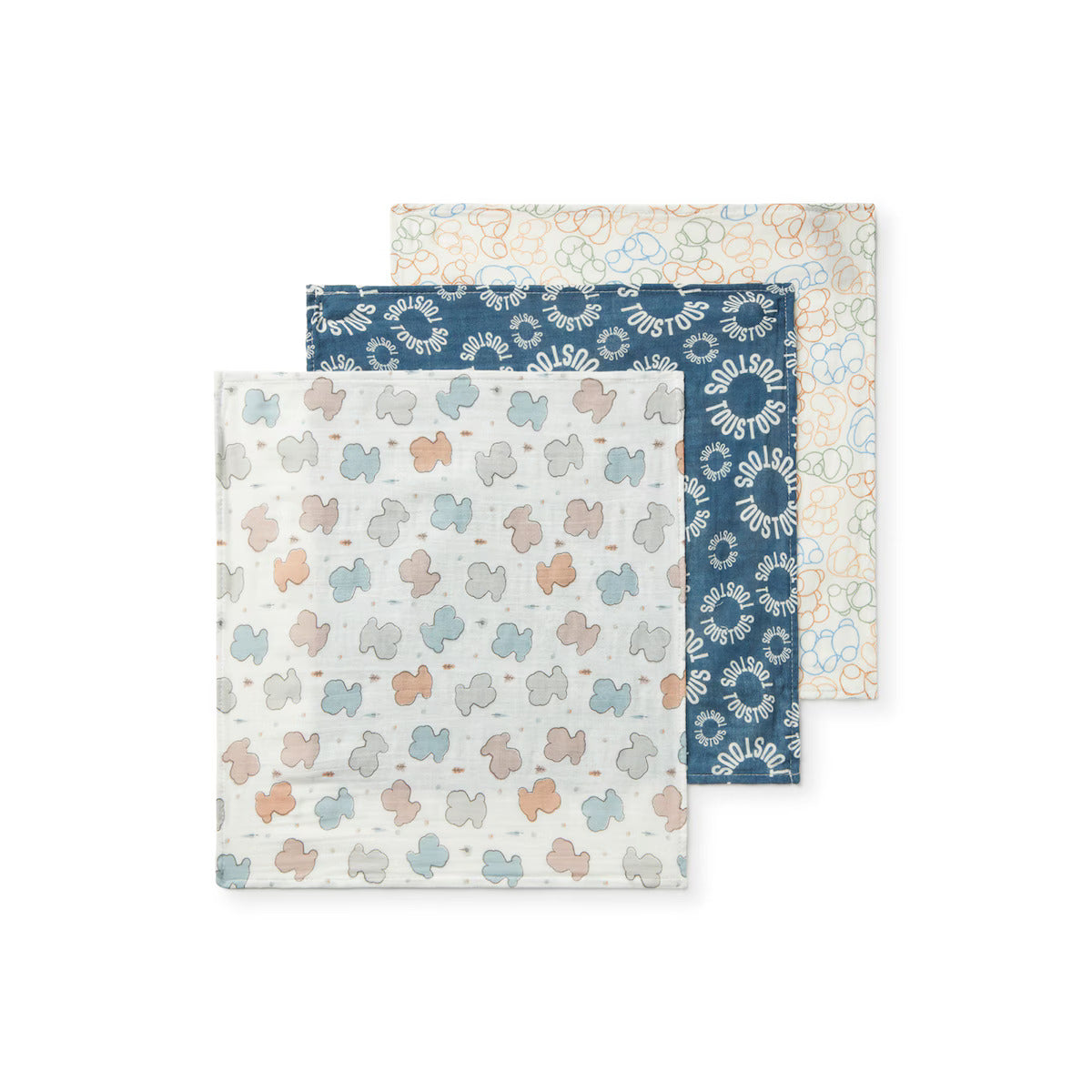 Set 3 Mini Muselina Tous Baby Mmuse Azul