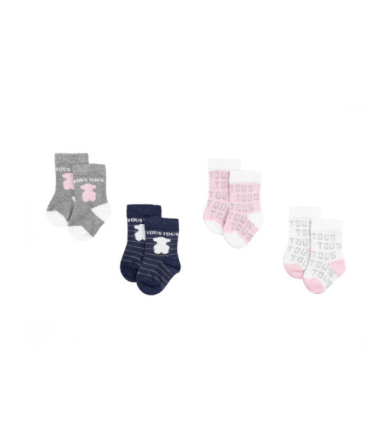 Set 4 Calcetines Tous Baby Multi Rayas L