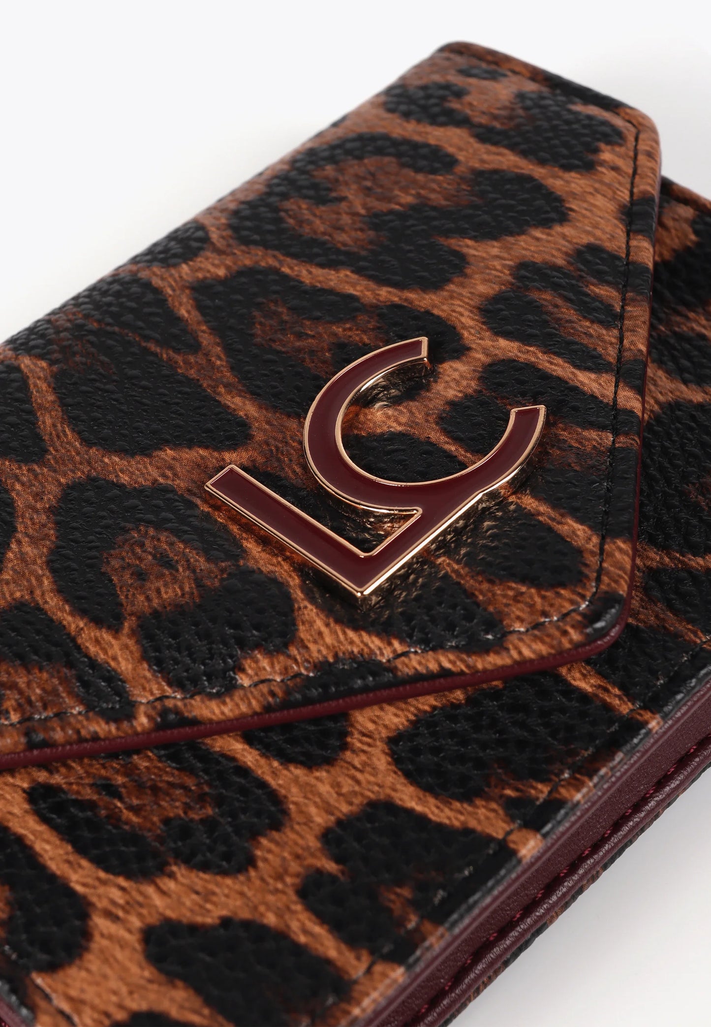 Monedero Lola Casademunt y llavero forrado LC MARRON-NEGRO