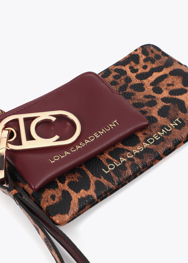 Cartera Lola Casademunt con monedero bicolor con logo
