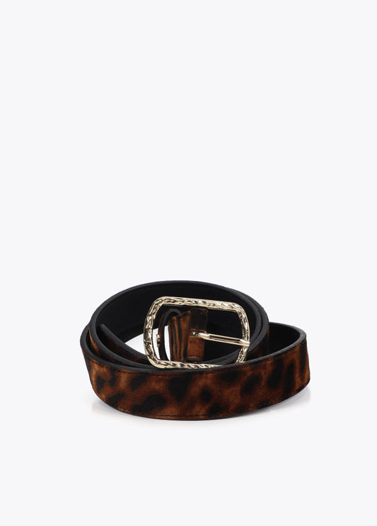 Cinturón Lola Casademunt estrecho animal print