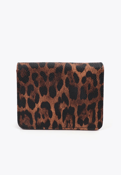 Monedero Lola Casademunt y llavero forrado LC MARRON-NEGRO