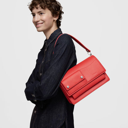 Bolso Tous Bandolera Audree pockets M rojo