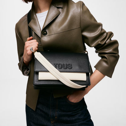 Bolso Tous Bandolera Audree Saffiano Negro