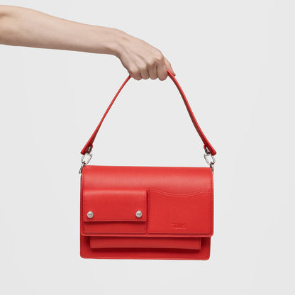 Bolso Tous Bandolera Audree pockets M rojo