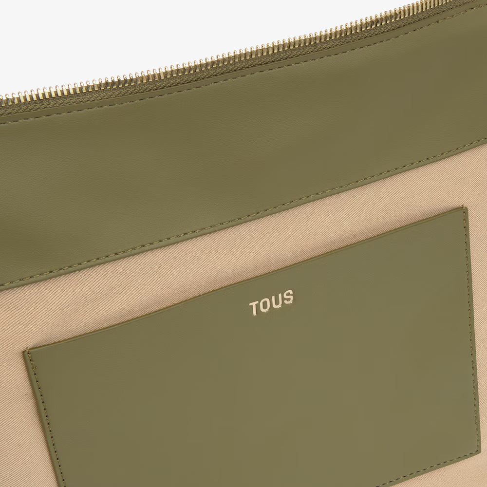 Bolso bandolera city mediano TOUS Half Bear verde oliva