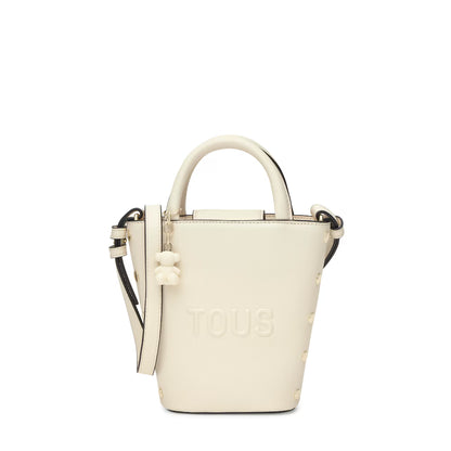 Bolso Tous mini cesta Back to basics beige
