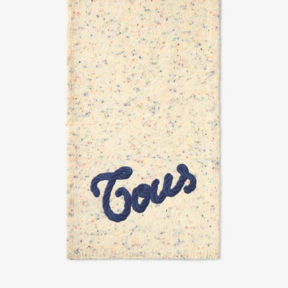 Bufanda de punto beige tous monogran