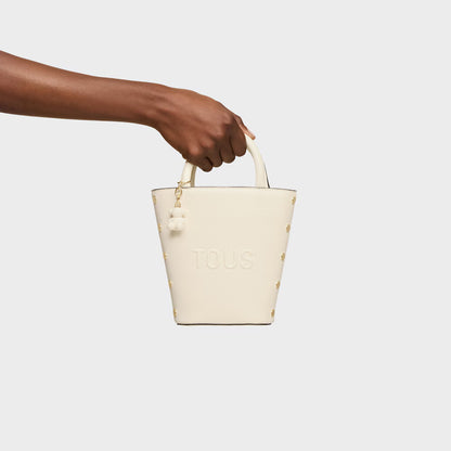 Bolso Tous mini cesta Back to basics beige