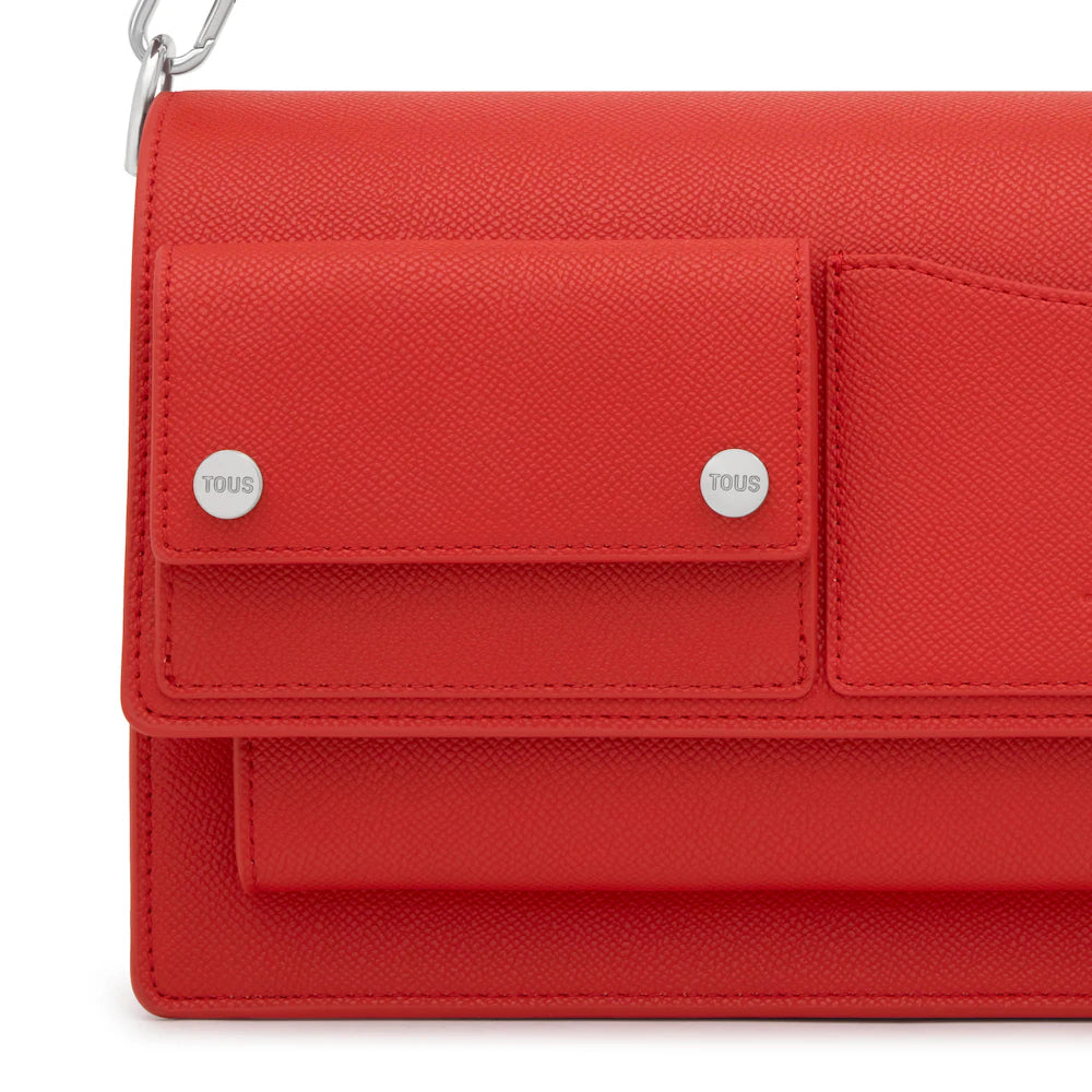 Bolso Tous Bandolera Audree pockets M rojo