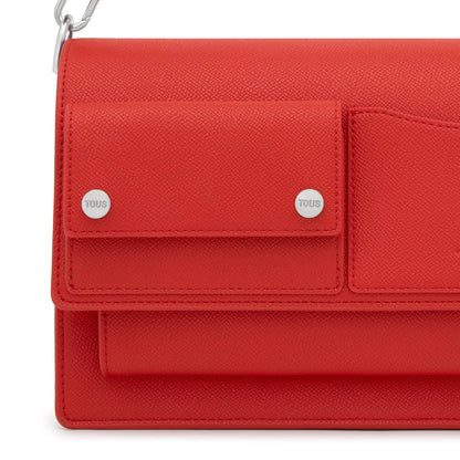 Bolso Tous Bandolera Audree pockets M rojo