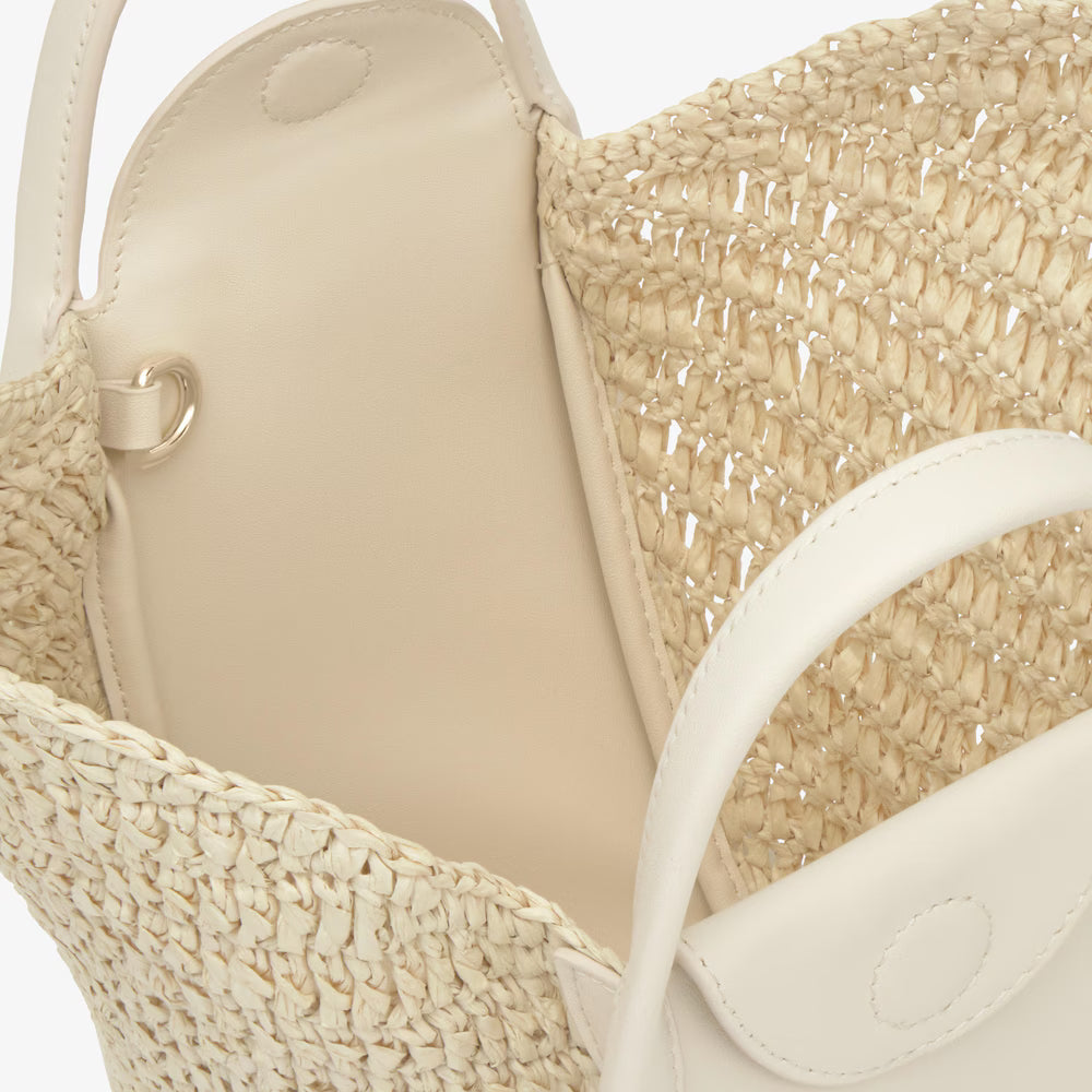 Capazo S. TOUS Tulip Rafia Beige