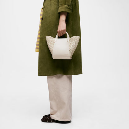 Capazo S. TOUS Tulip Rafia Beige