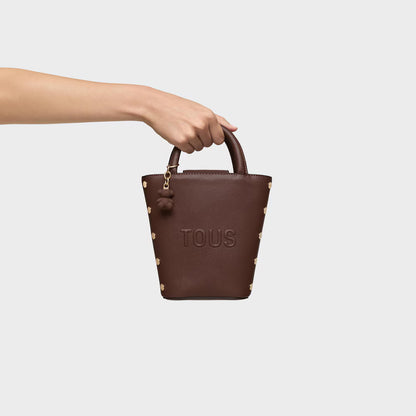 Bolso Tous mini cesta Back to basics Marrón