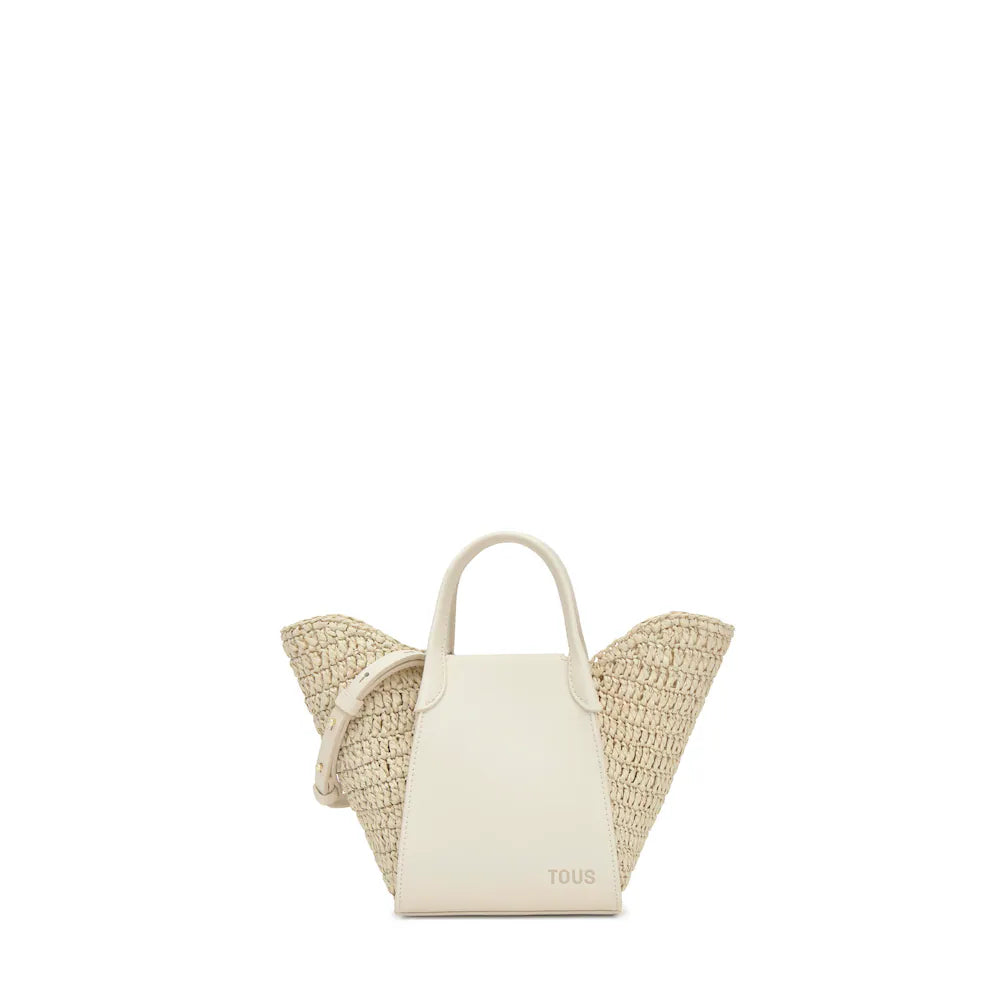 Capazo S. TOUS Tulip Rafia Beige