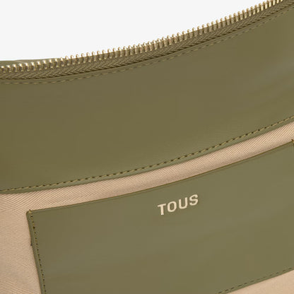 Bolso bandolera city pequeño TOUS Half Bear verde oliva